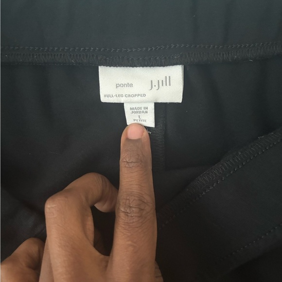 J.jill pants ponte full-leg Cropped Large black minimalist high rise Travel - Picture 4 of 9